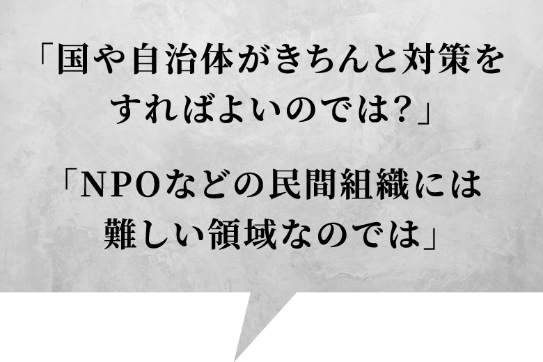 「国や自治体がきちんと対策をすればよいのでは？」